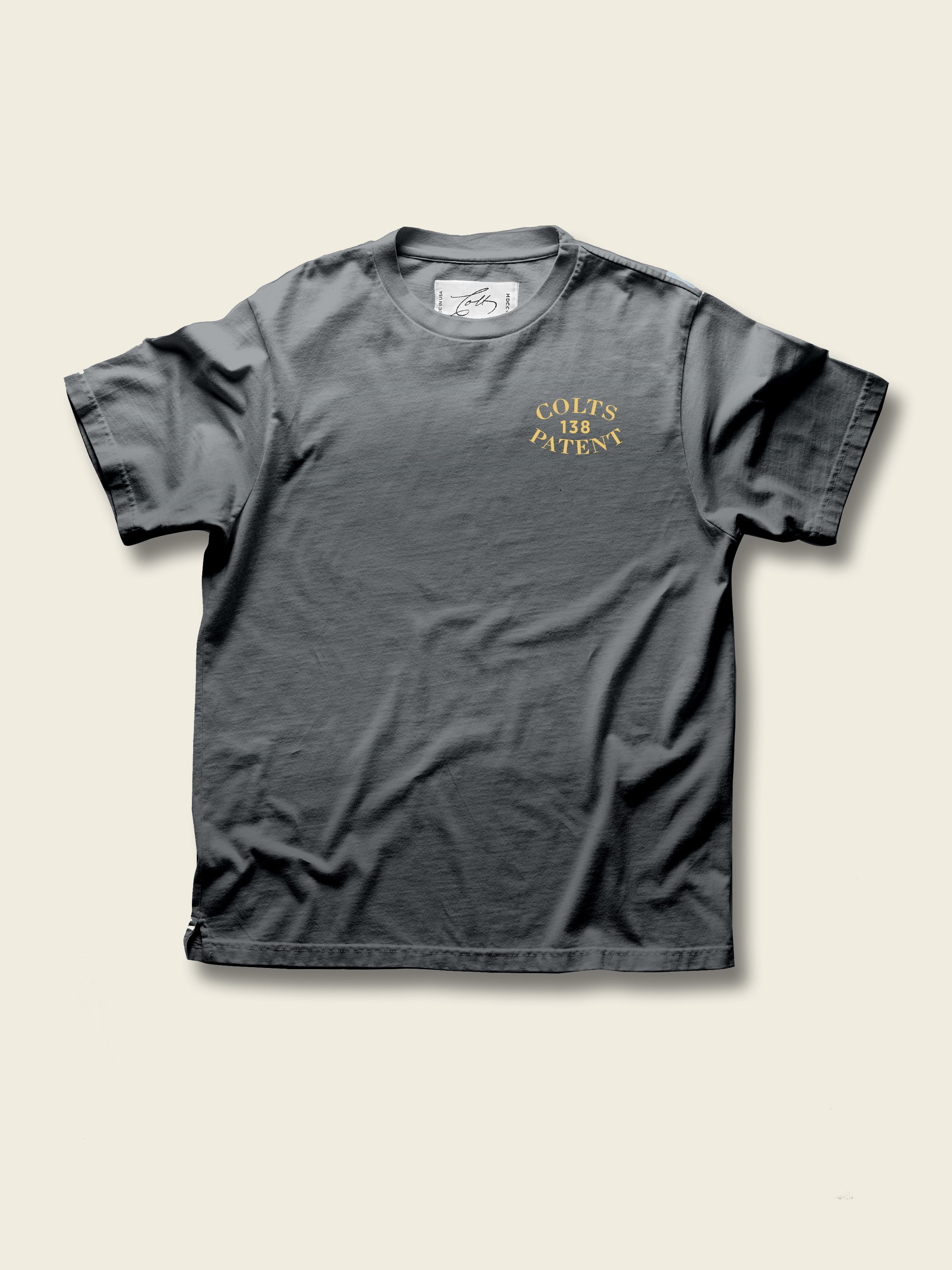 Eagle & Flag Short Sleeve T-Shirt in Sunfaded Grey