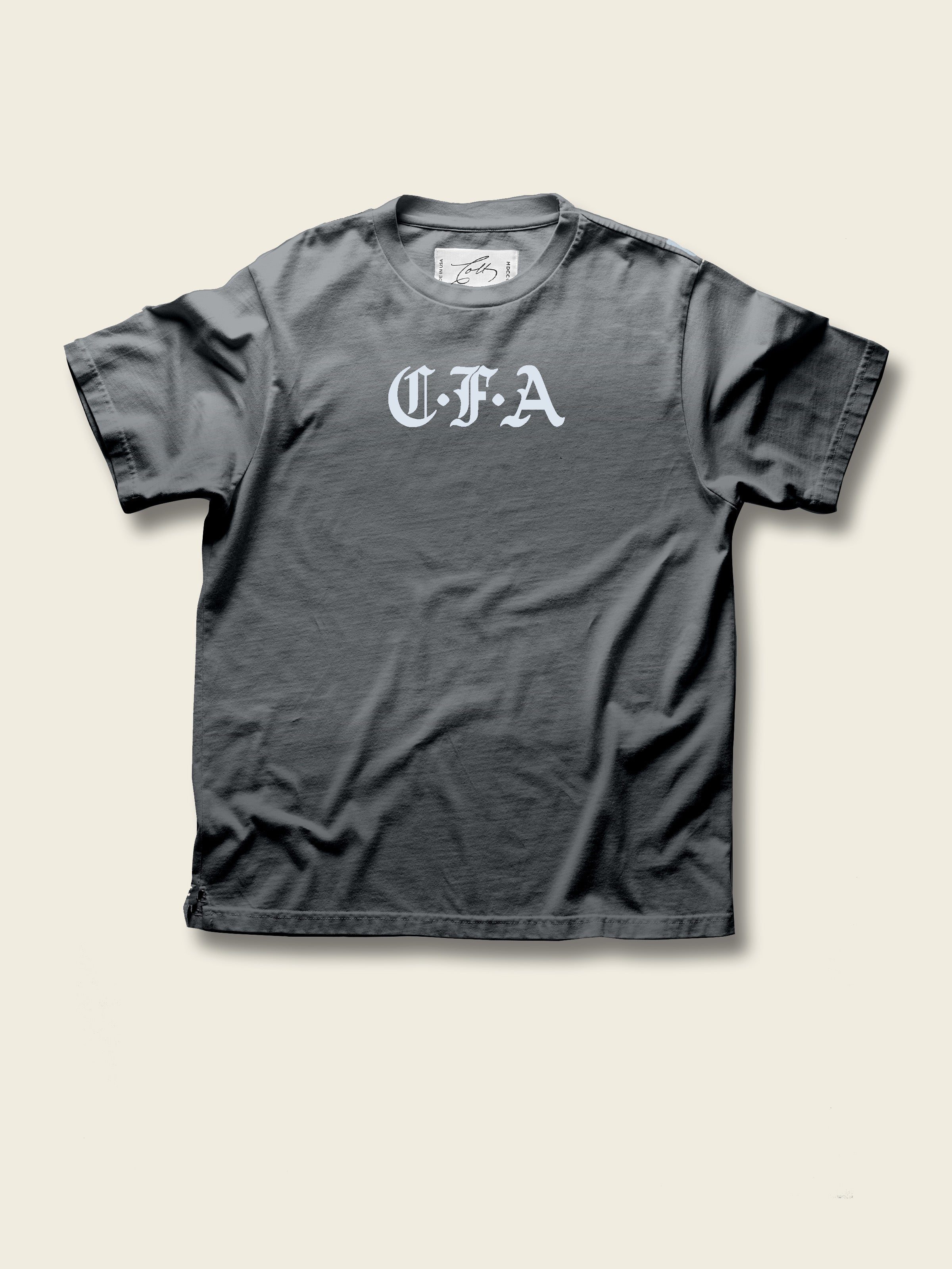 CFA & Seal Short Sleeve T-Shirt in Sun faded Gray