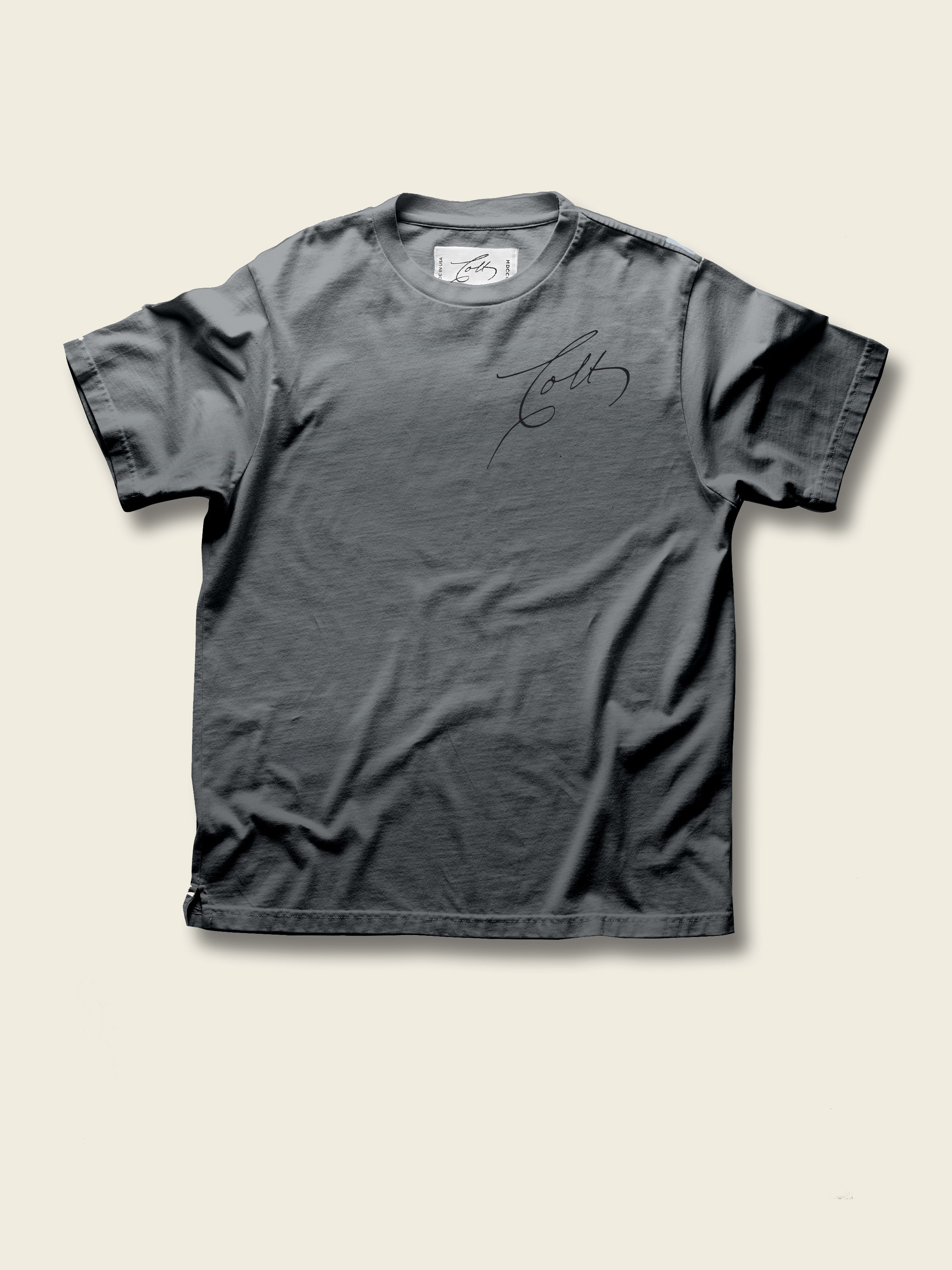 Signature T-Shirt in Sunfaded Grey