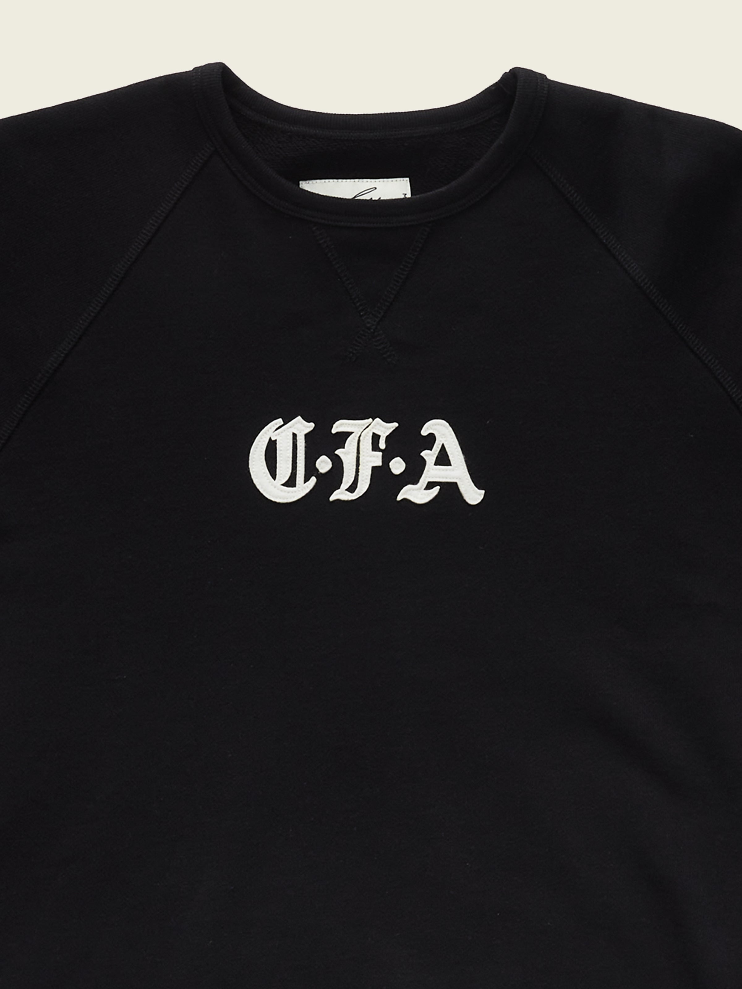 CFA Appliqué Raglan Sweatshirt in Black