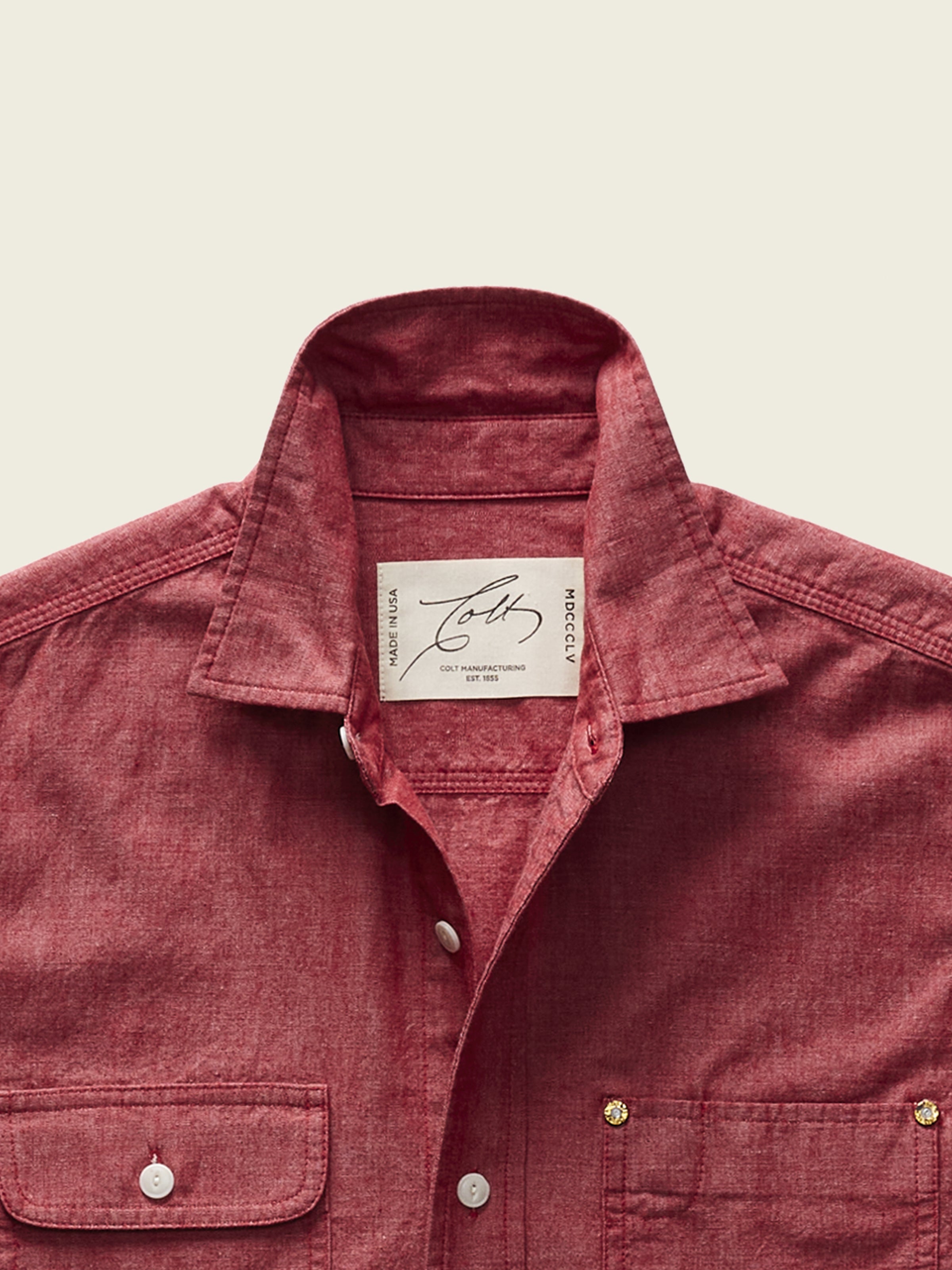 Chambray Shirt in Red