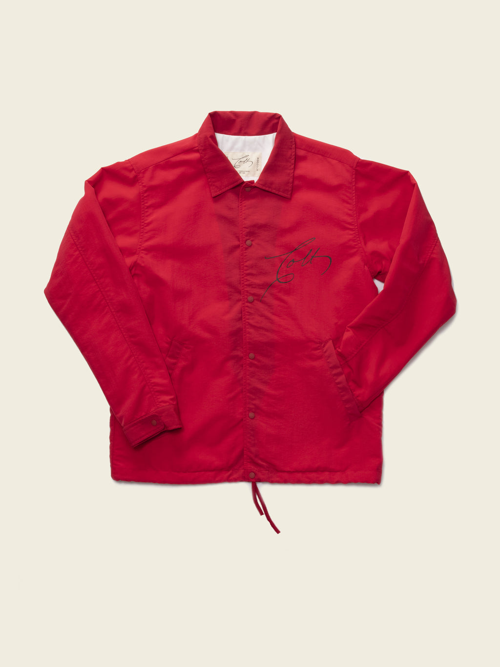 Coach jacket cashmere red - designer jacket – Isakin Paris