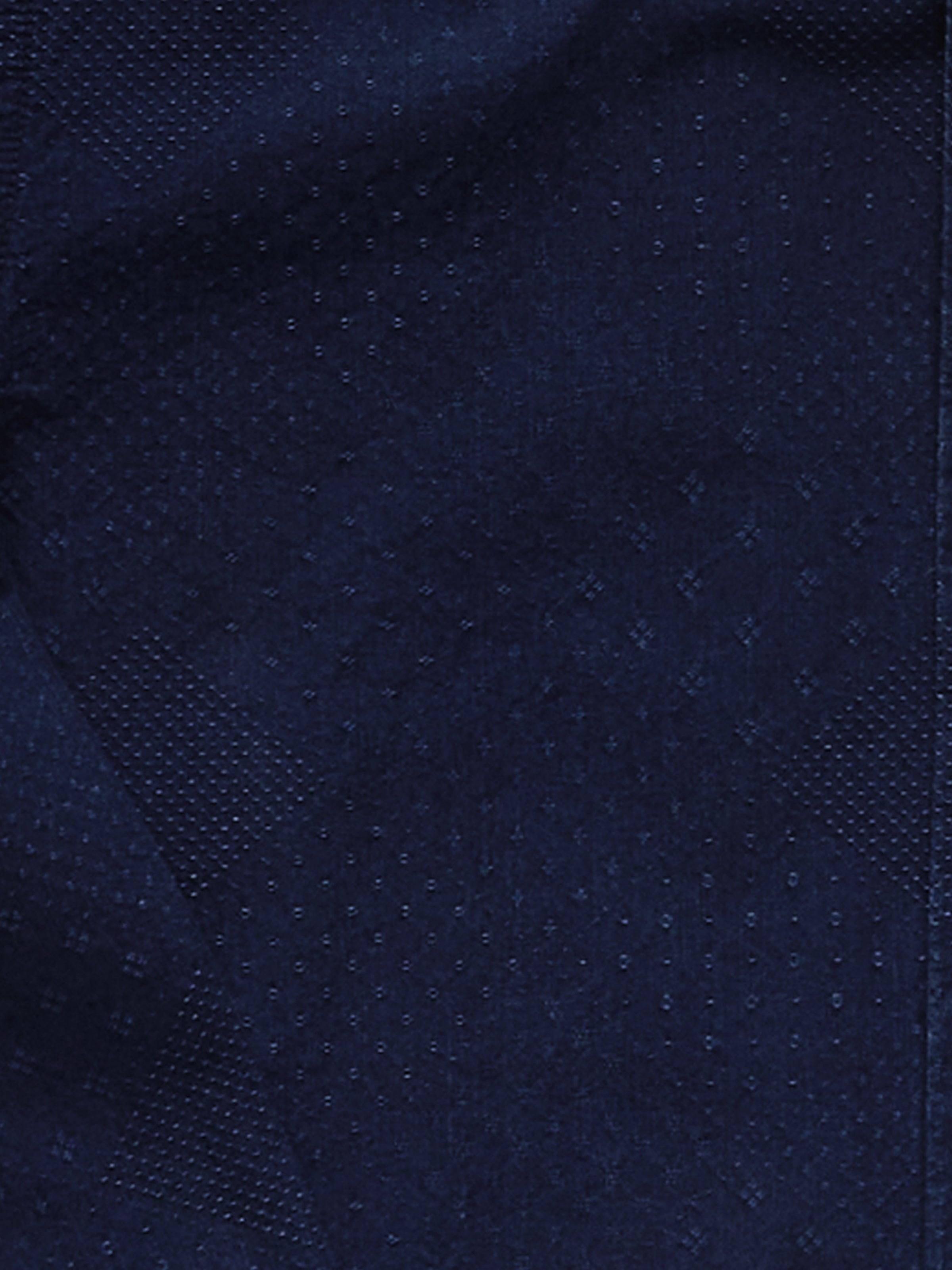 Western pocket dress shirt in Indigo Jacquard