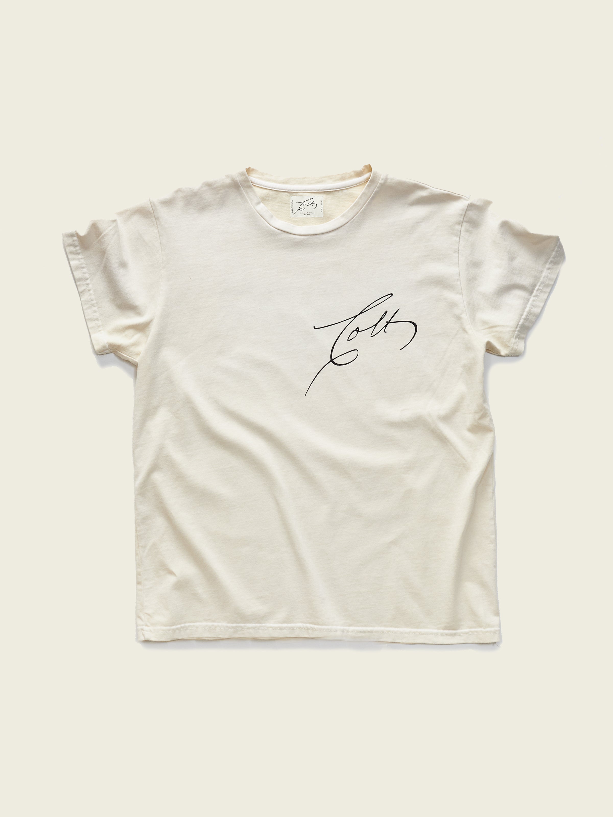 Signature Western Back Tee in Sunfaded Parchment