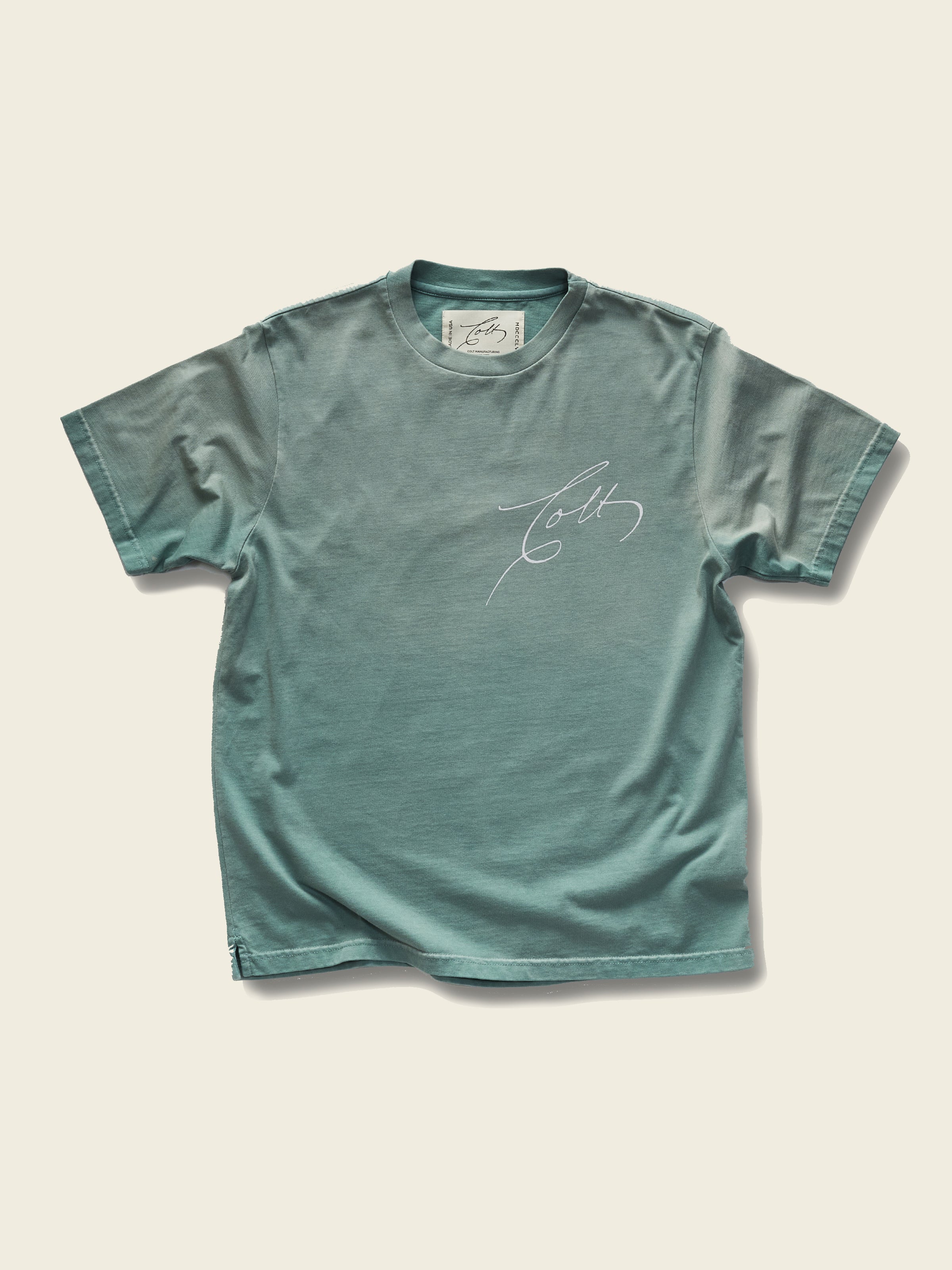 Signature T-Shirt in Sunfaded Green