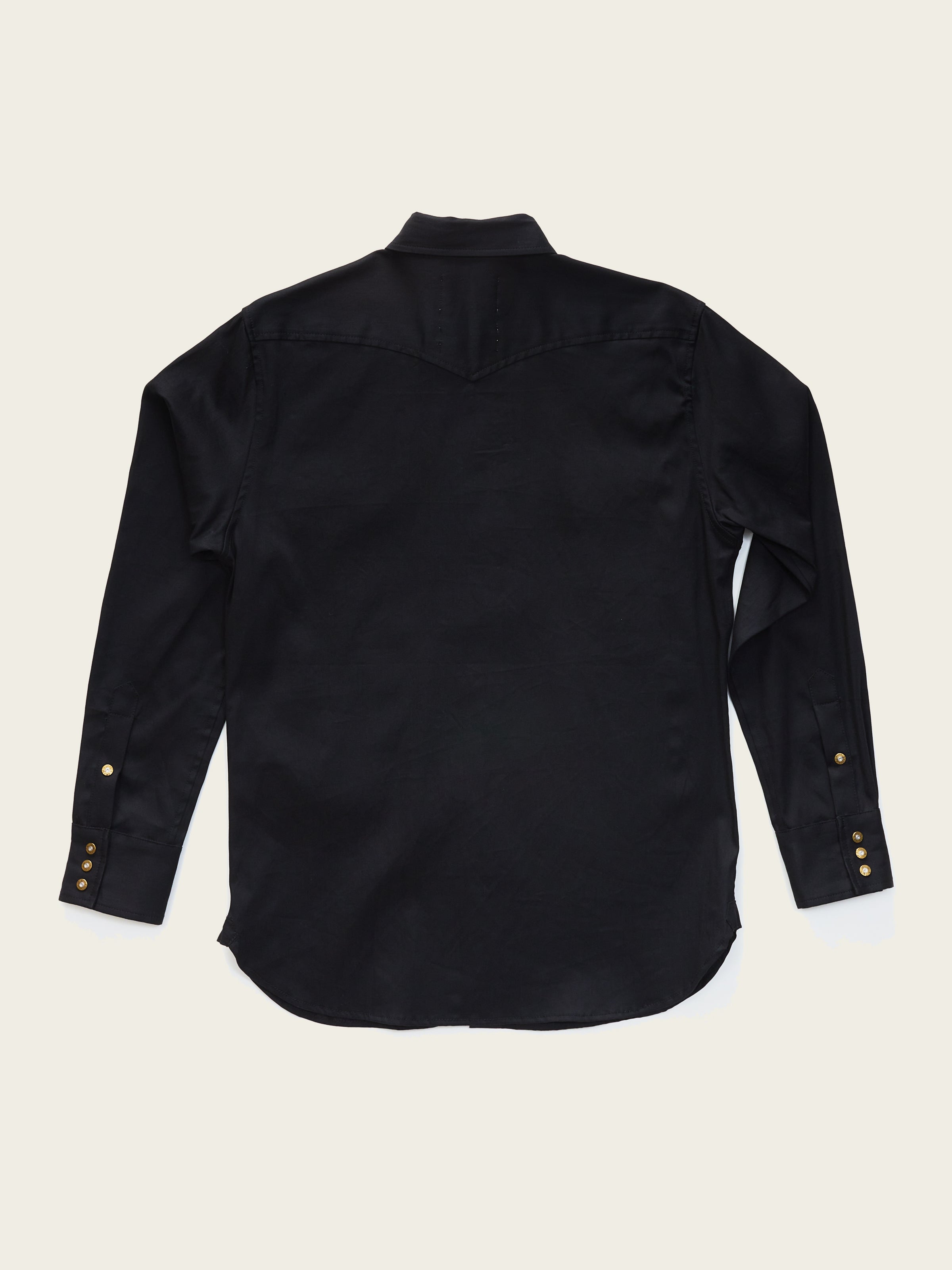 Western Shirt - 5.6oz. Japanese Stretch Black